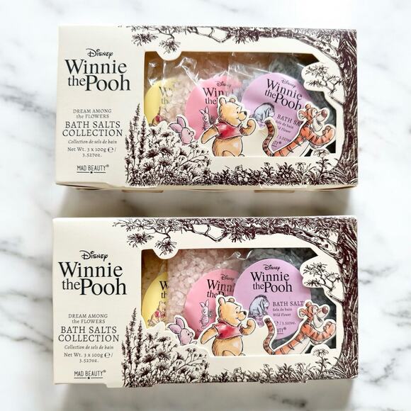 Disney Winnie the Pooh Bath Salts Set - Pink and Yellow - Picture 1 of 4